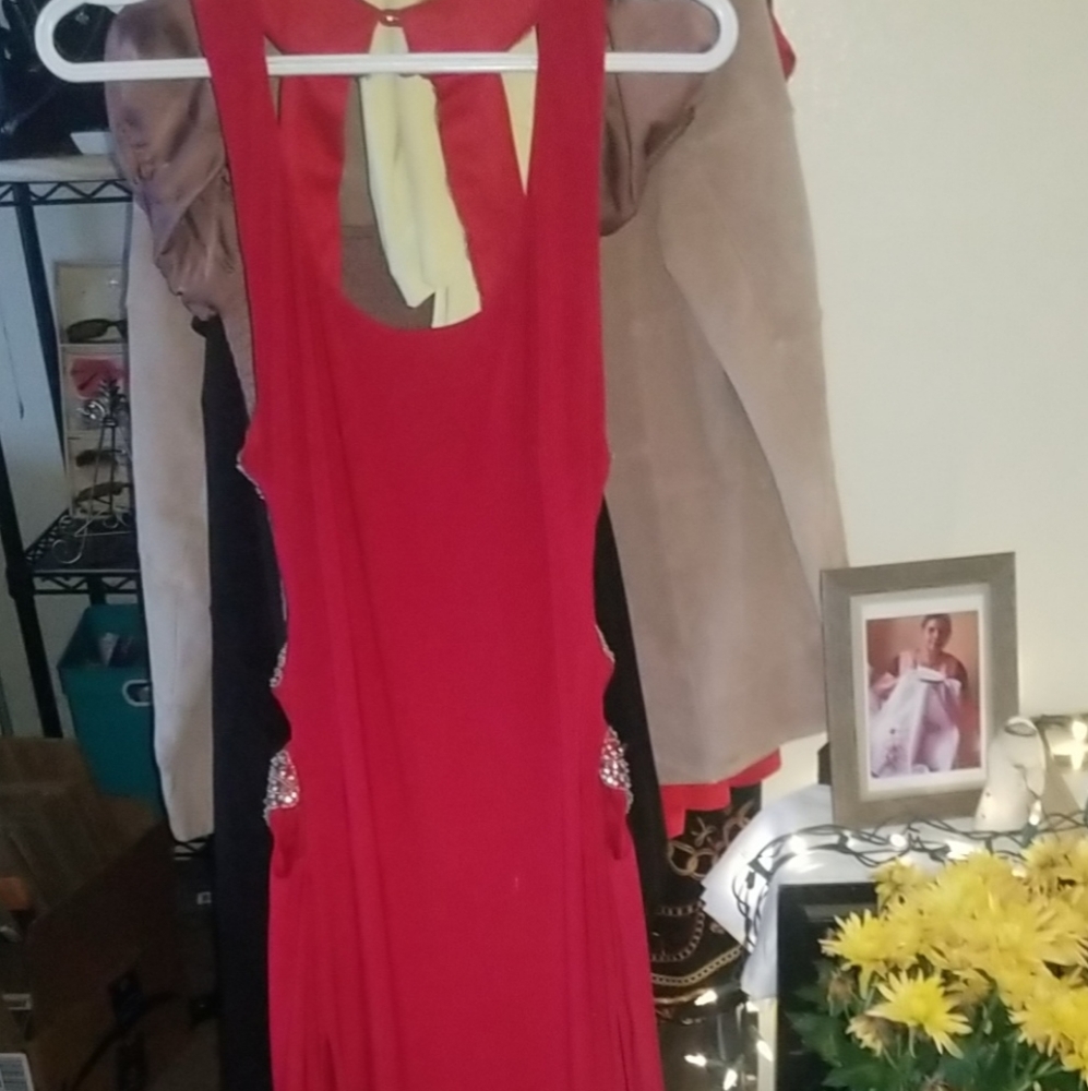 Maxi red elegant dress